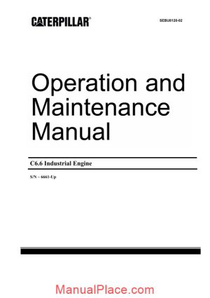 caterpillar c6 6 industrial engine operation and maintenance manual page 1