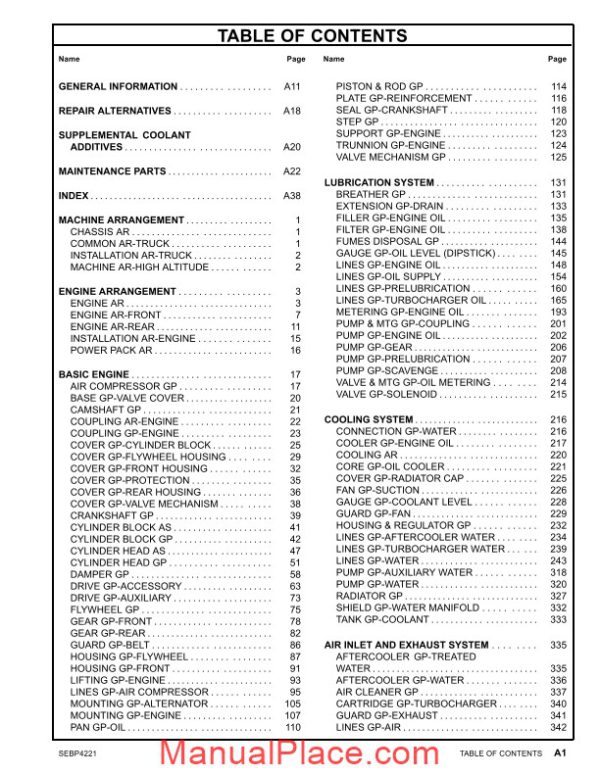 caterpillar cat 797b parts catalogue for the truck page 4