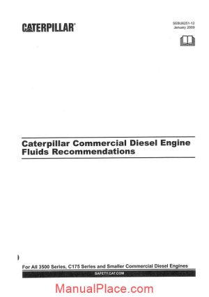 caterpillar commercial diesel engine fluids recommendations page 1