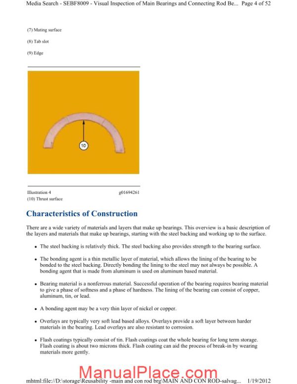 caterpillar connecting rod bearings service training page 4