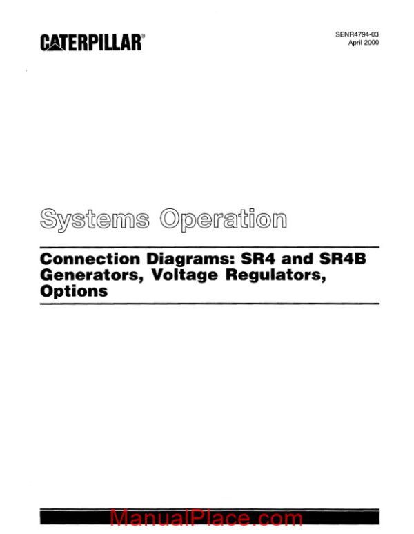 caterpillar connection diagrams sr4 sr4b option system operation page 1