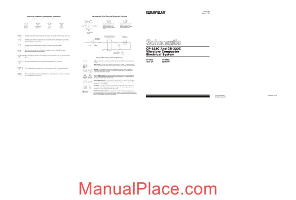 caterpillar cp 323c cs 323c electrical system schematic page 1