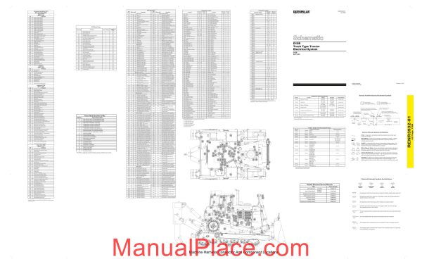 caterpillar d10r track type tractor electrical system schematic page 1 scaled