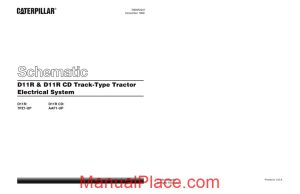 caterpillar d11r d11r cd track type electrical system schematic page 1