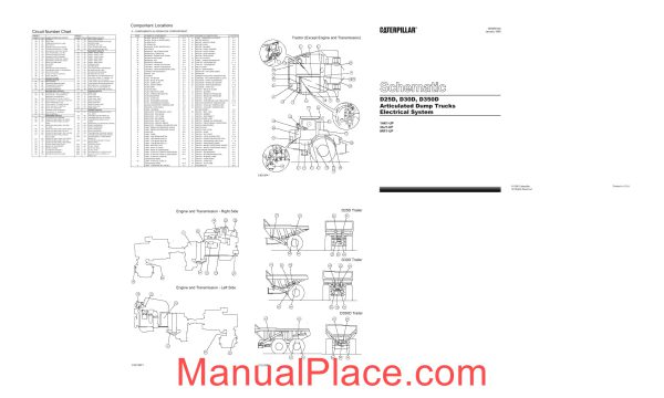 caterpillar d25d d30d d350d articulated dump trucks electrical system page 1