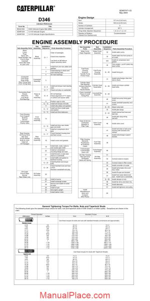 caterpillar d346 engine page 1