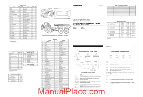 caterpillar d350e d400e articulated trucks electrical system page 1