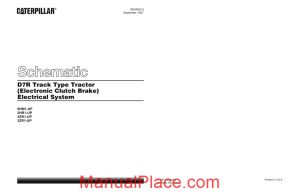 caterpillar d7r track type tractor electrical system schematic page 1