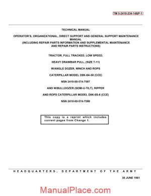 caterpillar d8k 8a 58 service manual page 1