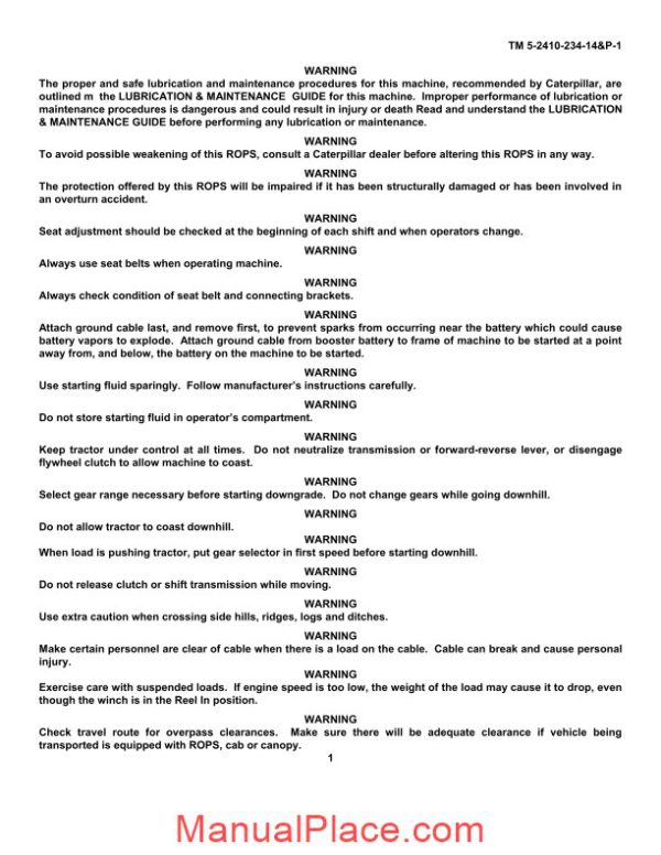 caterpillar d8k 8a 58 service manual page 3