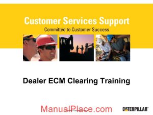 caterpillar dealer ecm clearing training page 1
