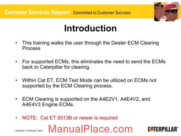 caterpillar dealer ecm clearing training page 2