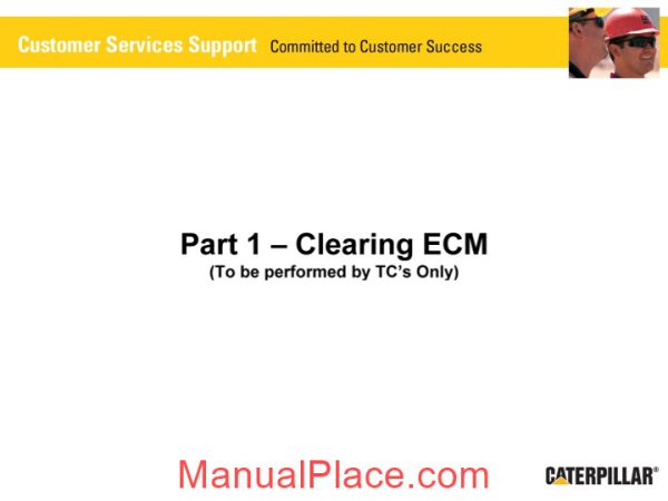 caterpillar dealer ecm clearing training page 3