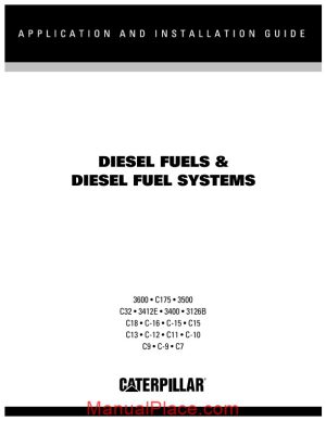 caterpillar diesel fuel and diesel fuel systems a i guide page 1