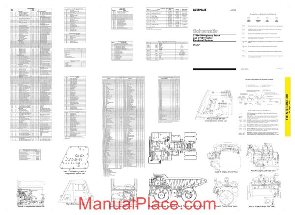 caterpillar dump truck 777d agc1302 up electrical system schematic page 1