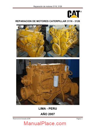 caterpillar engine 3126 service manual spanish page 1