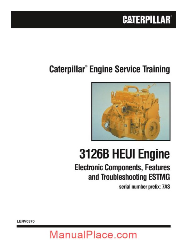 caterpillar engine service training 3126b heui system page 1