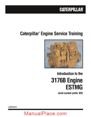 caterpillar engine service training introduction to the 3176 engine page 1