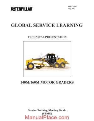 caterpillar grader 140m2 service training manual page 1