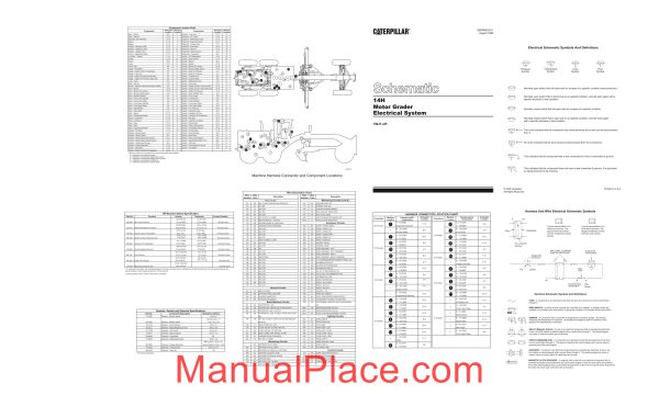 caterpillar grader 14h 7wj electrical system schematic page 1