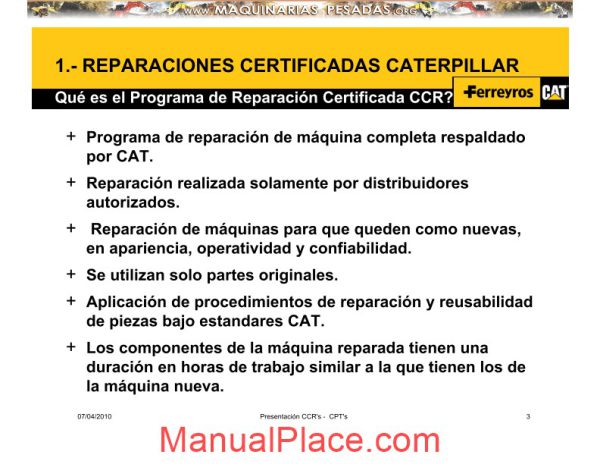 caterpillar heavy machine options repair course page 3