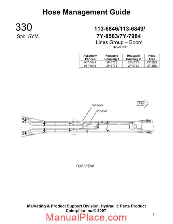 caterpillar hose management guide 300 page 1