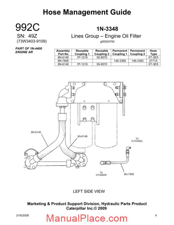 caterpillar hose management guide 992c page 4