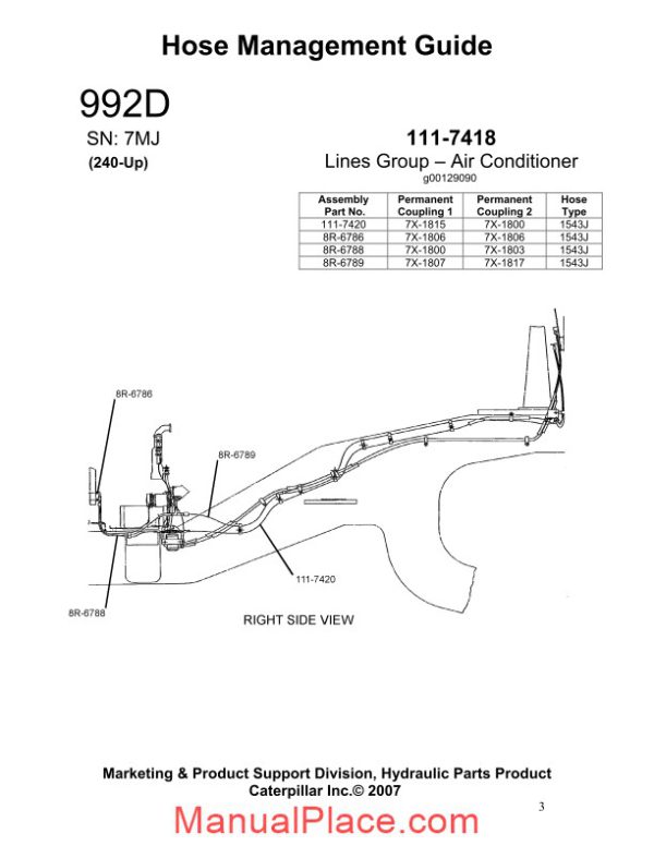 caterpillar hose management guide 992d page 3