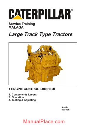 caterpillar large track type tractors service training page 1