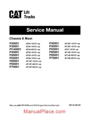 caterpillar lift trucks service manual page 1