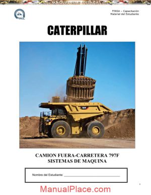 caterpillar mini truck 797f service manual page 1