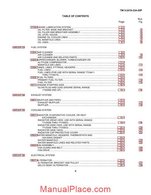 caterpillar model d8k 8a 58 technical manual page 3