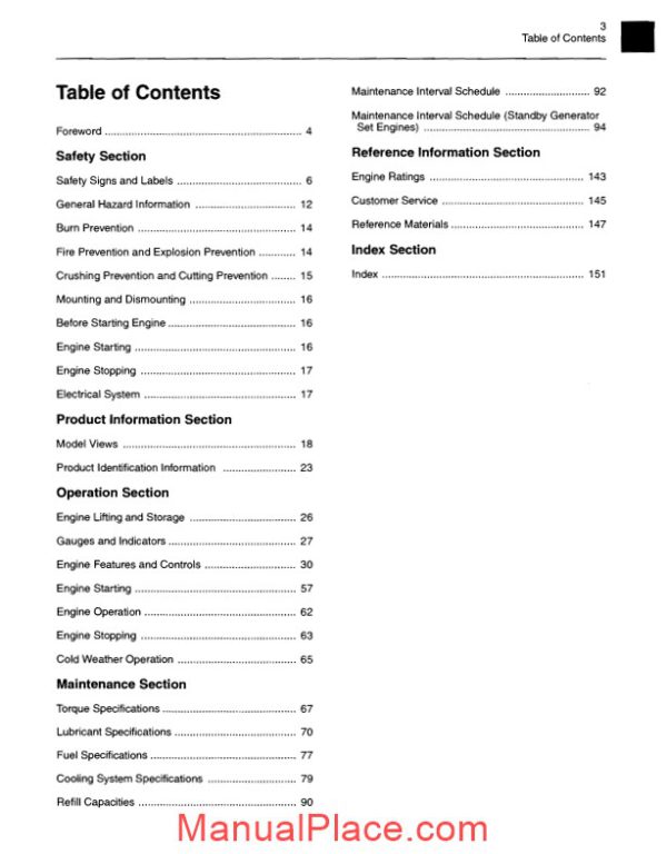 caterpillar operation and maintenance manual 3500b engines s page 3