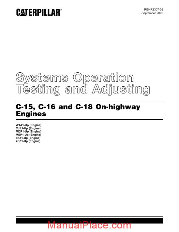 caterpillar operation and testing page 1