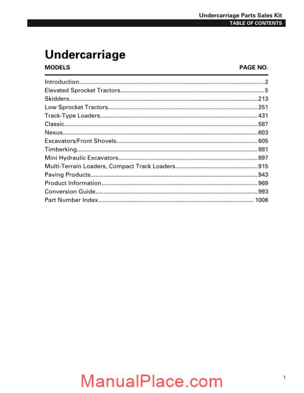 caterpillar parts sales kit undercarriage page 3