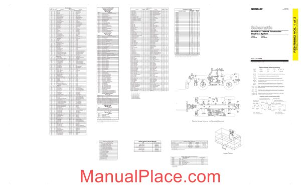 caterpillar th460b th560b telehandler electrical system schematic page 1 scaled