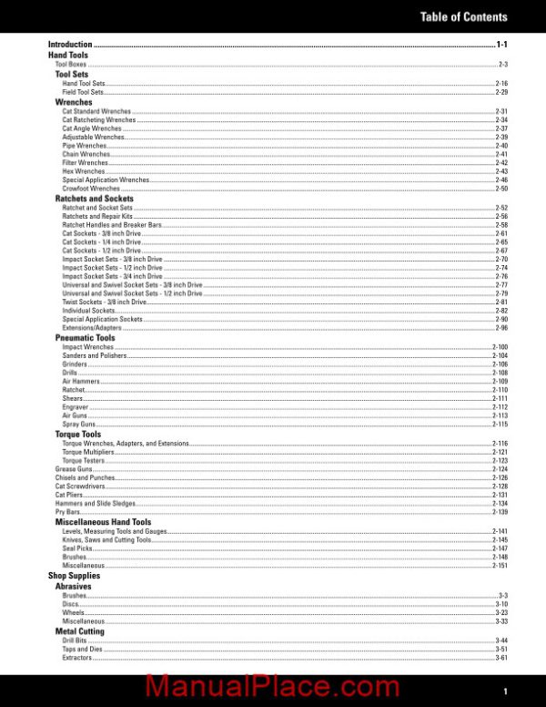 caterpillar tools shop supplies 2012 page 2