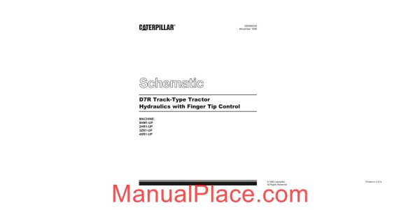 caterpillar tractor d7r hyd hydraulic schemetic page 1