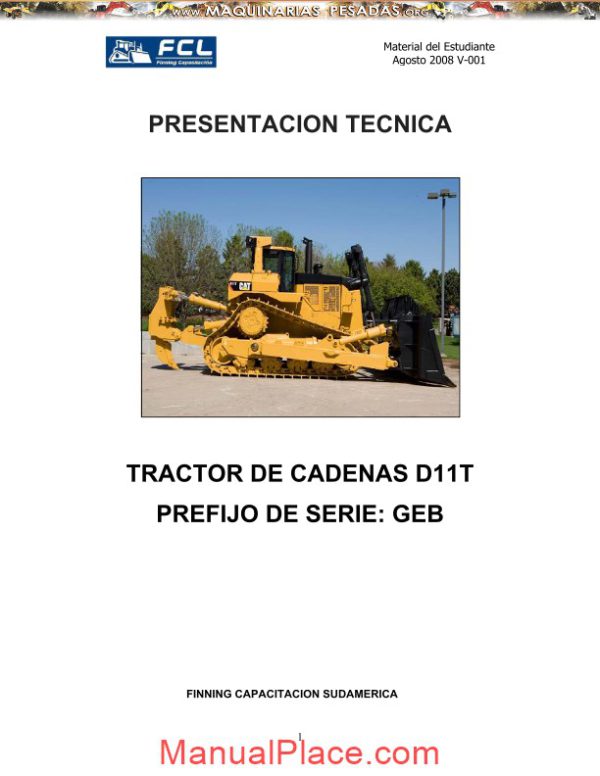 caterpillar tractor student manual instruction caterpillar d11t page 1