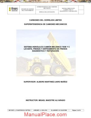 caterpillar truck 793b 793c hydraulic system manual page 1