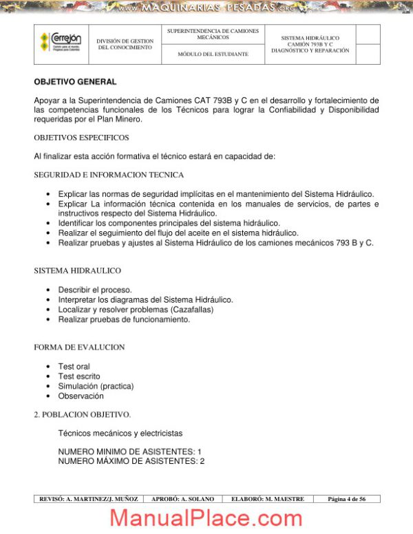 caterpillar truck 793b 793c hydraulic system manual page 4