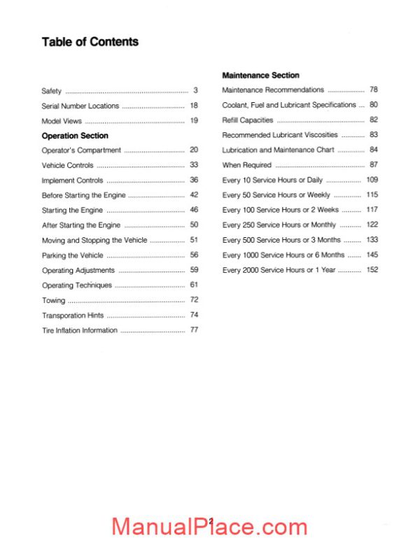 caterpillar wheel loader 950b operation maintenance manual page 4