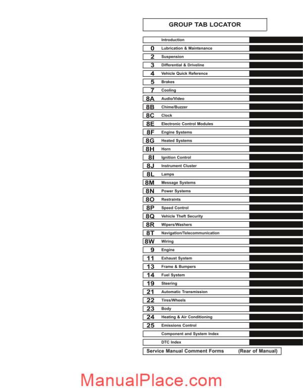 chrysler 3 chrysler 300 300c touring dodge magnum service manual page 1