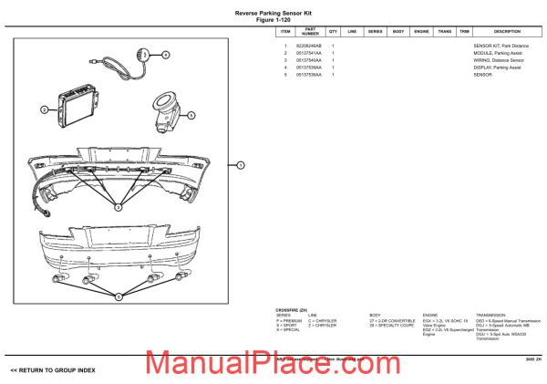 chrysler crossfire 2005 zh parts catalog page 3