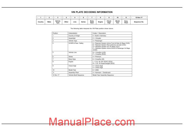 chrysler crossfire 2006 zh parts catalog page 1