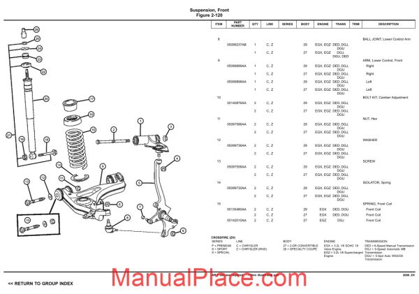 chrysler crossfire 2006 zh parts catalog page 4