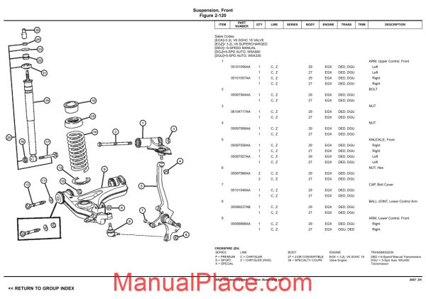 chrysler crossfire 2007 zh parts catalog page 3