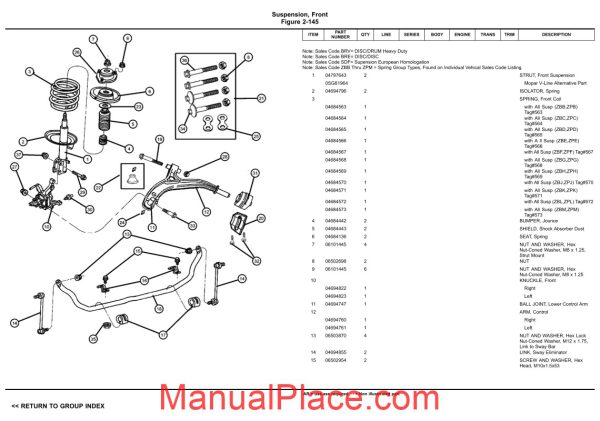 chrysler dodge minivan 1997 gs parts catalog page 3