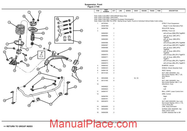 chrysler dodge minivan 1998 gs parts catalog page 3