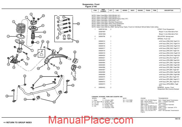 chrysler dodge minivan 1998 ns parts catalog page 3